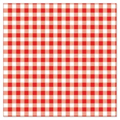 PAPSTAR Servietten, 3-lagig 1/4-Falz 33 cm x 33 cm rot "Vichy Karo", 12 x 30 Stück