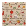 PAPSTAR Servietten, 3-lagig 1/4-Falz 33 cm x 33 cm natur "Enjoy your meal" aus recyceltem Papier