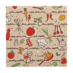 PAPSTAR Servietten, 3-lagig 1/4-Falz 33 cm x 33 cm natur "Enjoy your meal" aus recyceltem Papier