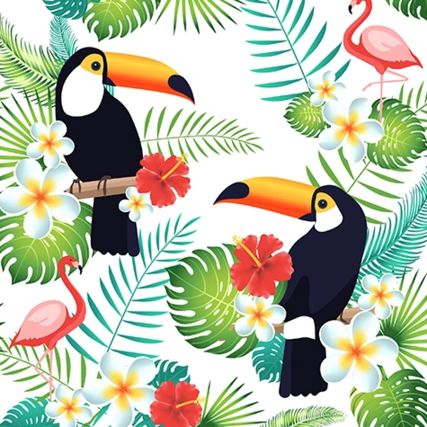 PAPSTAR Servietten, 3-lagig 1/4-Falz 40 cm x 40 cm "Toucan"
