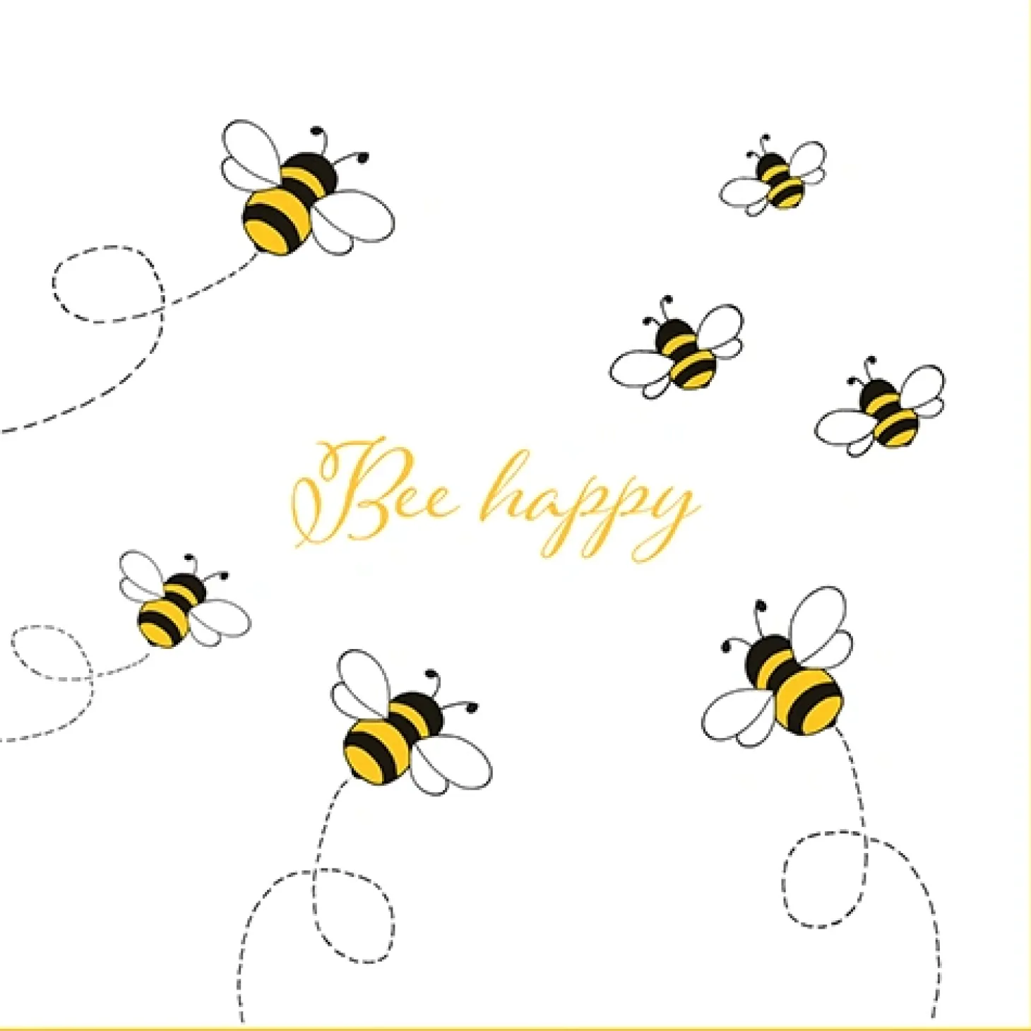 PAPSTAR Servietten, 3-lagig 1/4-Falz 33 cm x 33 cm "Bee Happy"