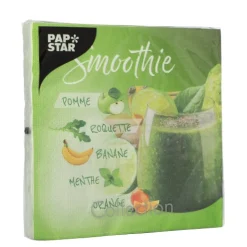 PAPSTAR Servietten, 3-lagig 1/4-Falz 33 cm x 33 cm "Smoothie"