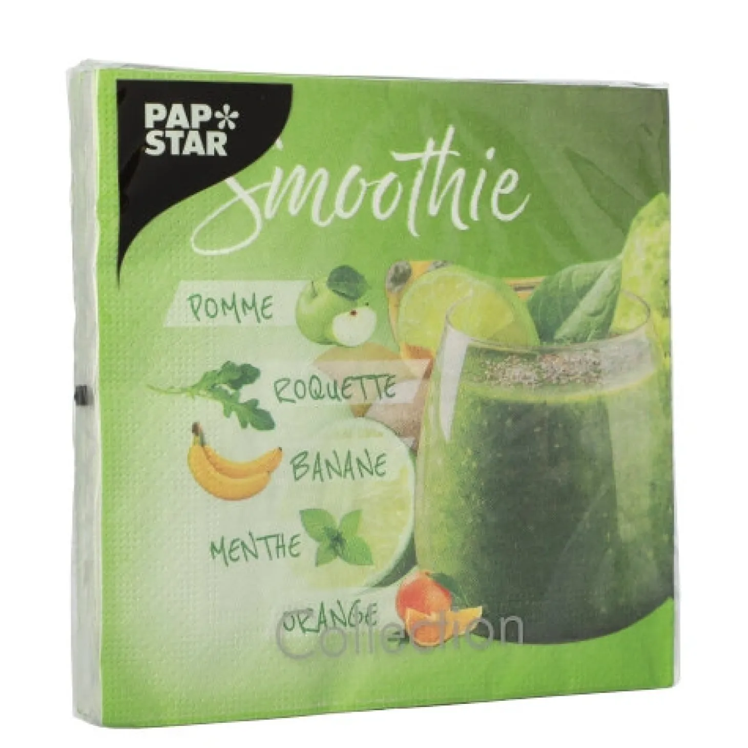 PAPSTAR Servietten, 3-lagig 1/4-Falz 33 cm x 33 cm "Smoothie"