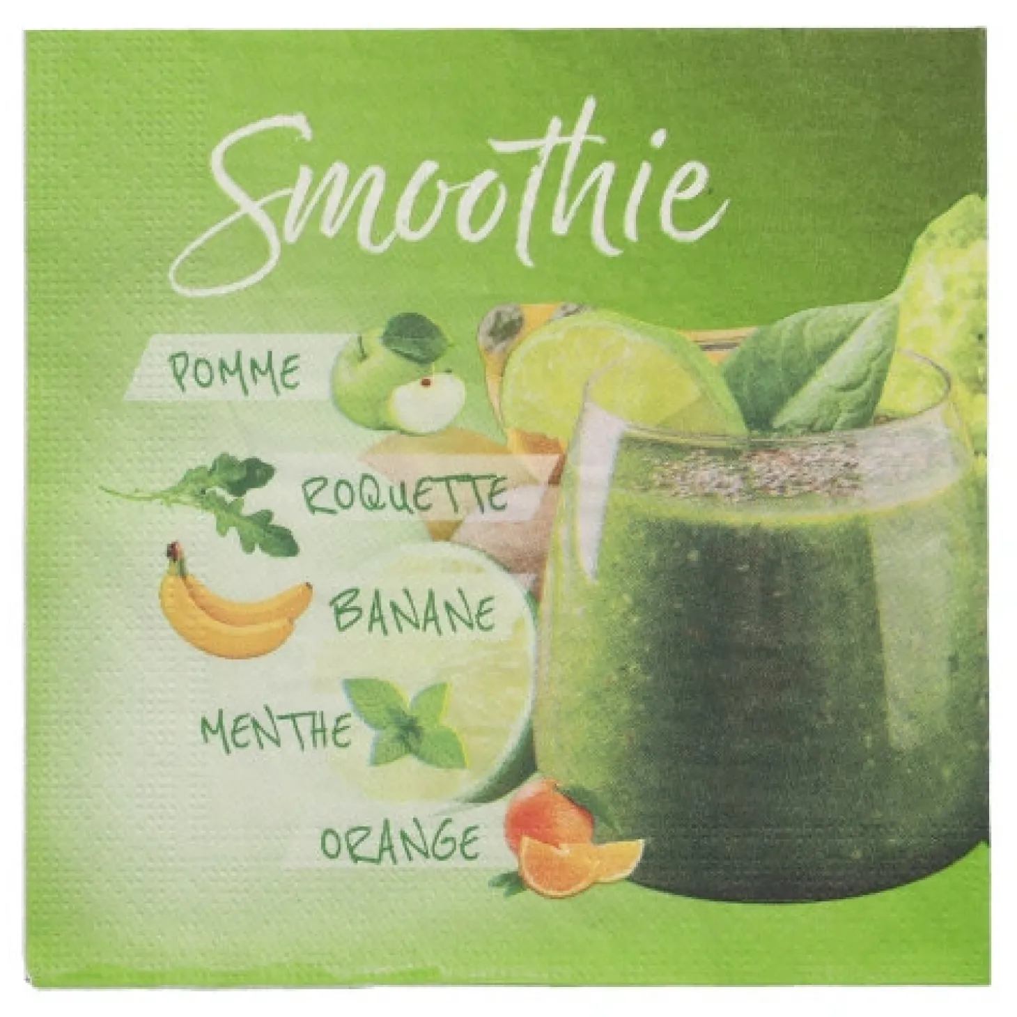 PAPSTAR Servietten, 3-lagig 1/4-Falz 33 cm x 33 cm "Smoothie"