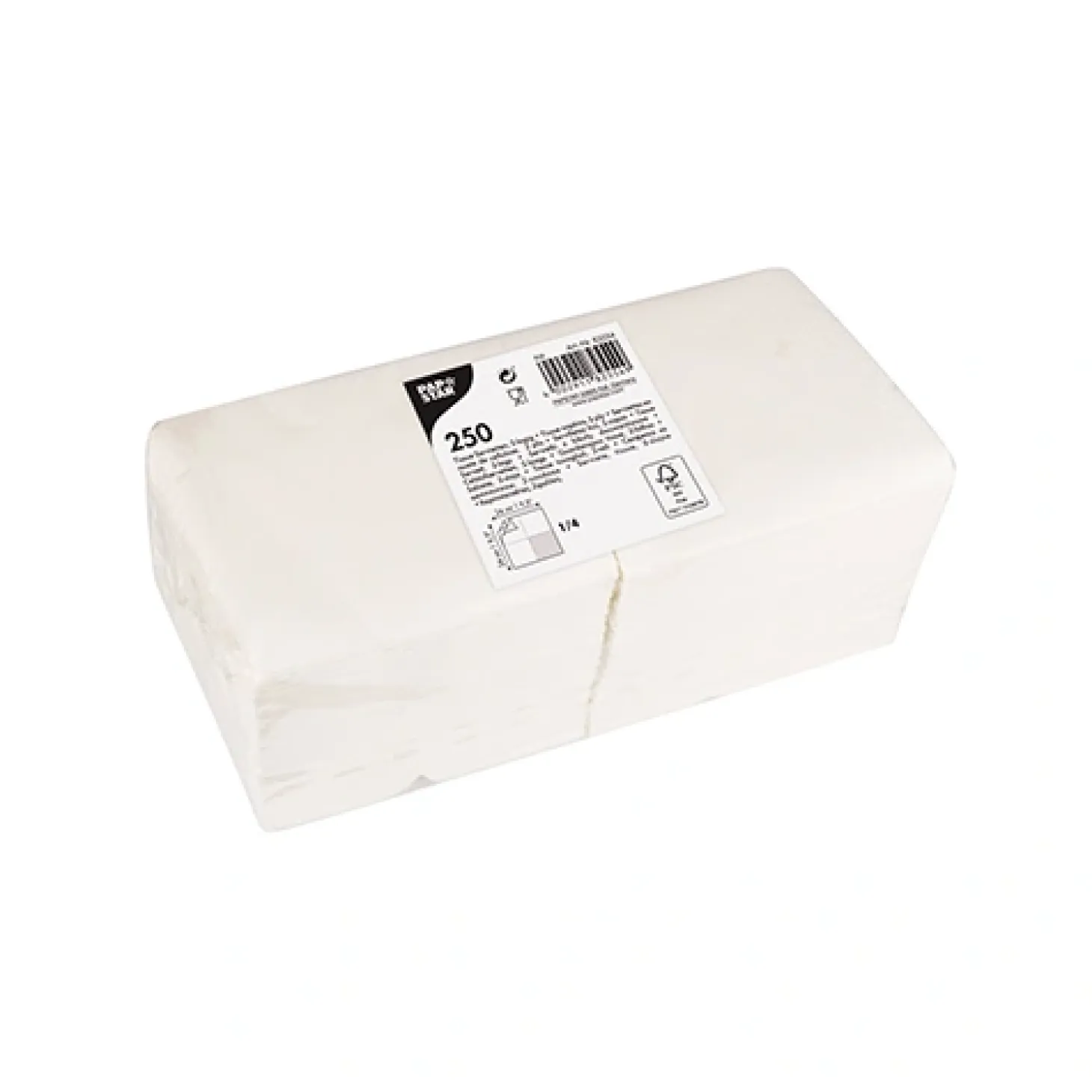PAPSTAR Servietten, 2-lagig 1/4-Falz 24 cm x 24 cm weiß