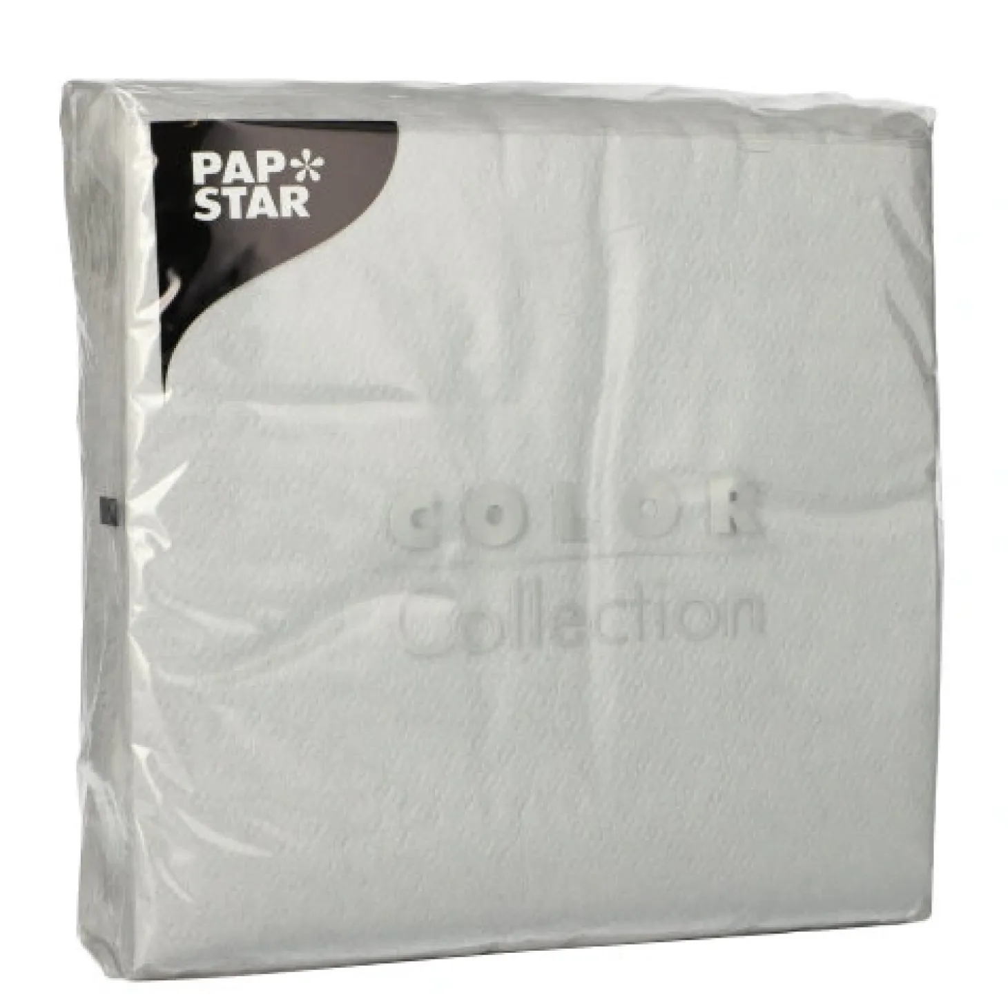 PAPSTAR Servietten, 1-lagig 1/4-Falz 33 cm x 33 cm hellgrau