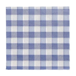 PAPSTAR Servietten, 1-lagig 1/4-Falz 33 cm x 33 cm blau/weiß "Vichy Karo"