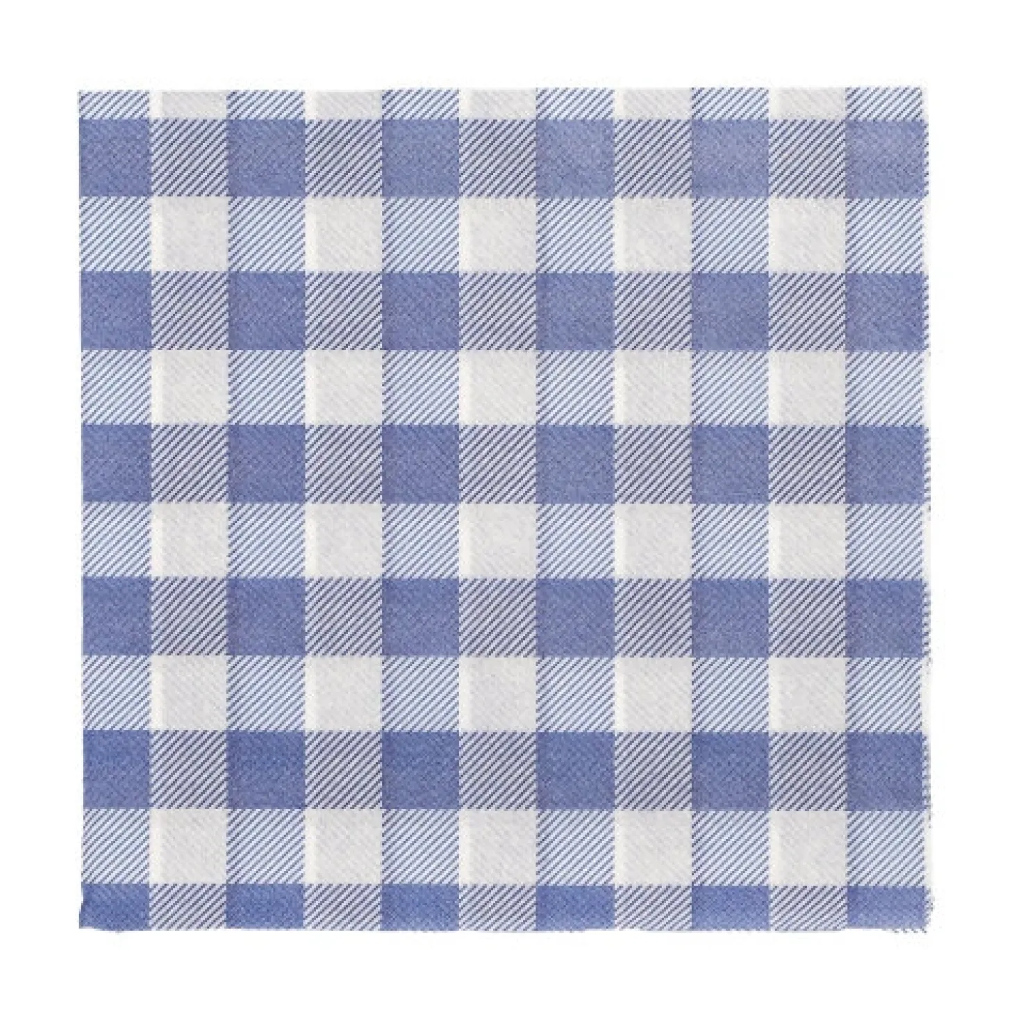 PAPSTAR Servietten, 1-lagig 1/4-Falz 33 cm x 33 cm blau/weiß "Vichy Karo"