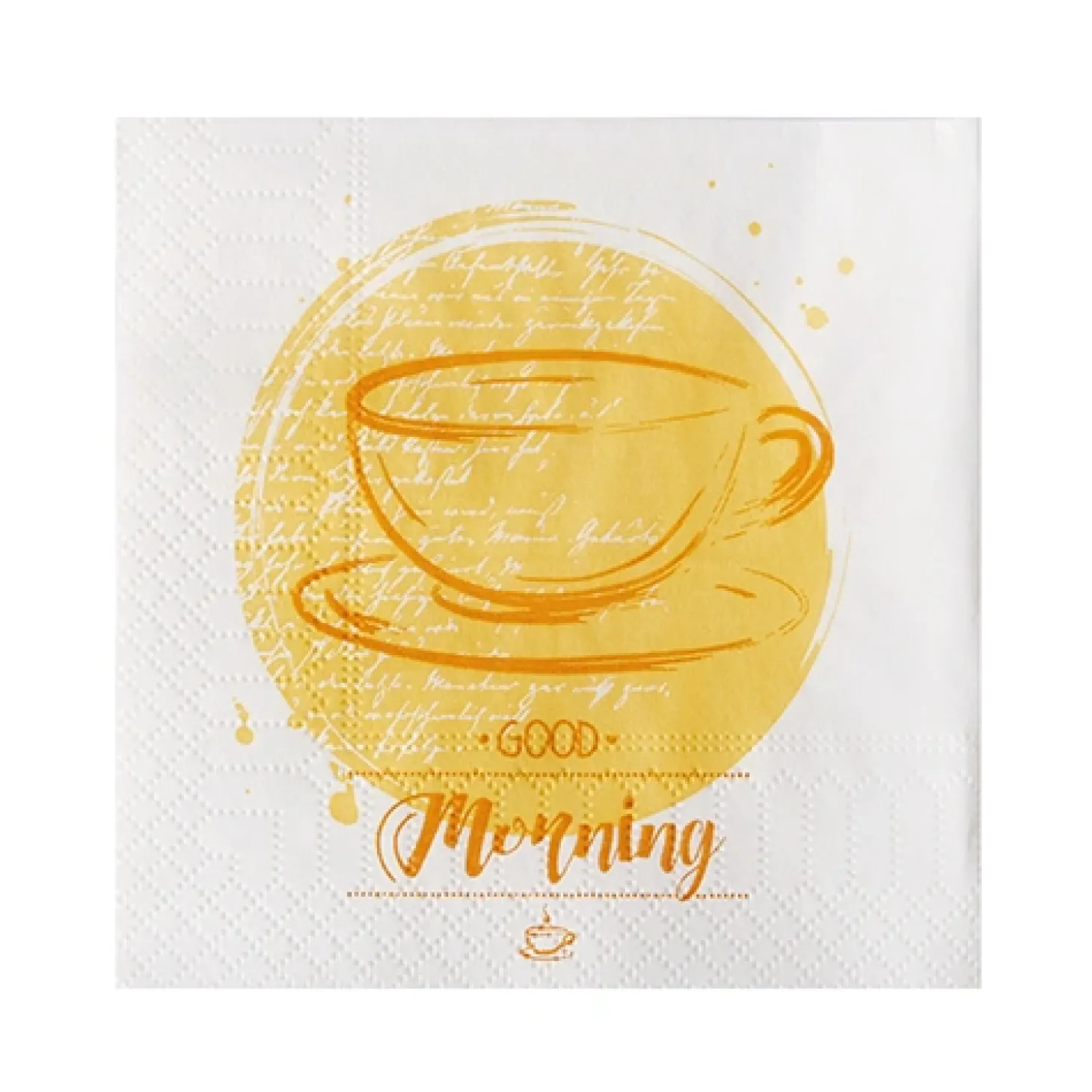 PAPSTAR Servietten, 3-lagig 1/4-Falz 24 cm x 24 cm "Good Morning"
