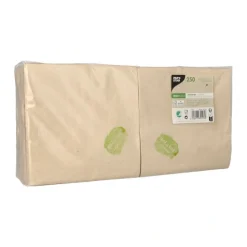 PAPSTAR Servietten, 2-lagig 1/4-Falz 33 cm x 33 cm natur ungebleicht