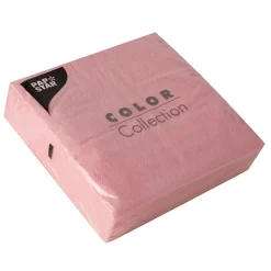 PAPSTAR Servietten, 1-lagig 1/4-Falz 33 cm x 33 cm rosa