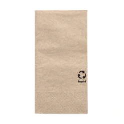 PAPSTAR Servietten, 3-lagig 1/8-Falz 33 cm x 33 cm natur aus recyceltem Papier