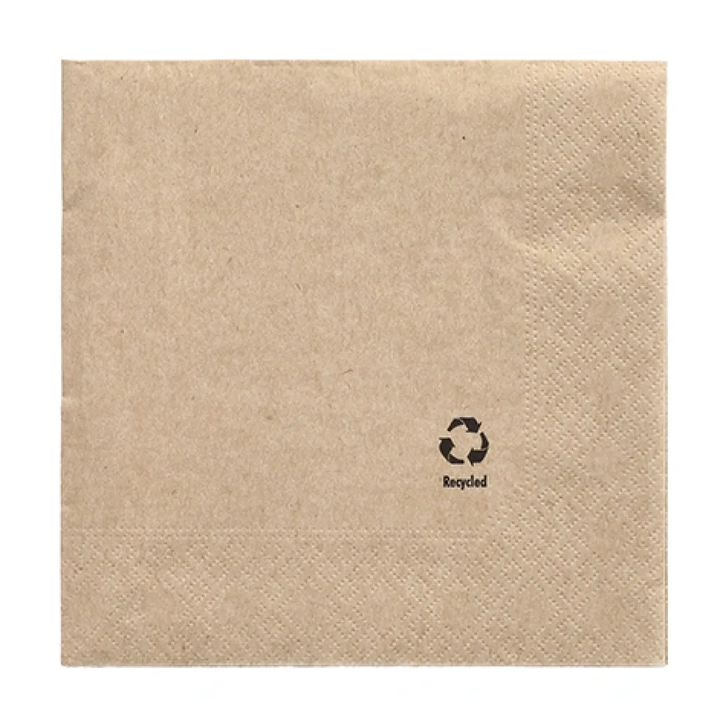 PAPSTAR Servietten, 3-lagig 1/4-Falz 33 cm x 33 cm natur aus recyceltem Papier
