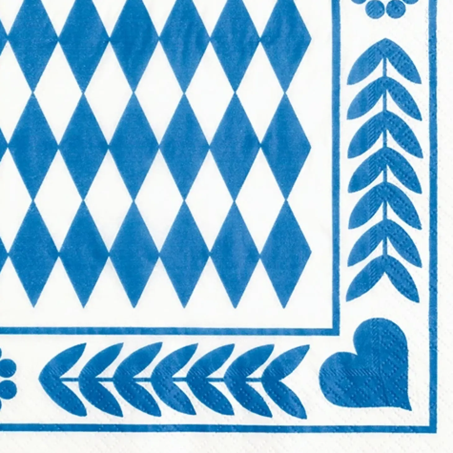 PAPSTAR Servietten, 3-lagig 1/4-Falz 33 cm x 33 cm "Bayrisch Blau", 15 x 20 Stück