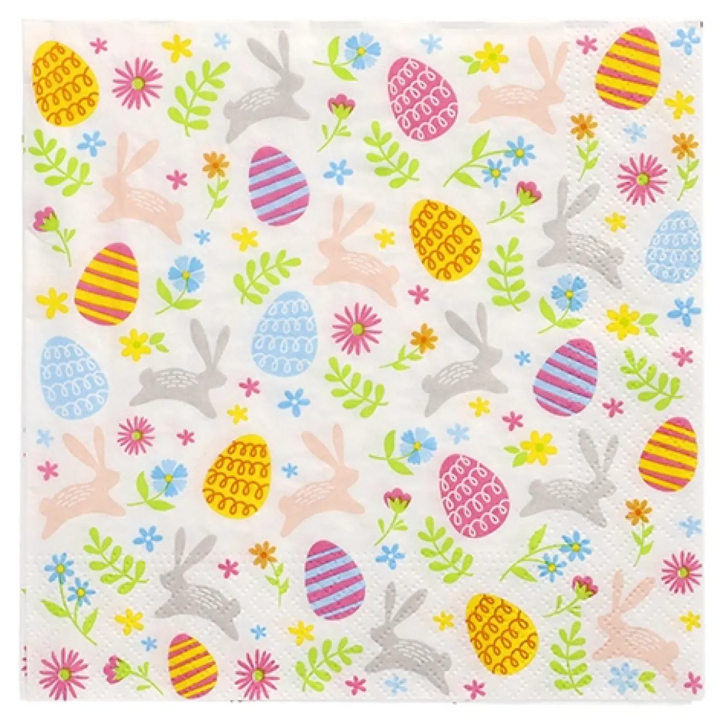 PAPSTAR Servietten, 3-lagig 1/4-Falz 33 cm x 33 cm "Happy Easter", 15 x 20 Stück
