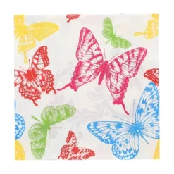 PAPSTAR Servietten, 3-lagig 1/4-Falz 33 cm x 33 cm "Delicate Butterflies", 10 x 20 Stück