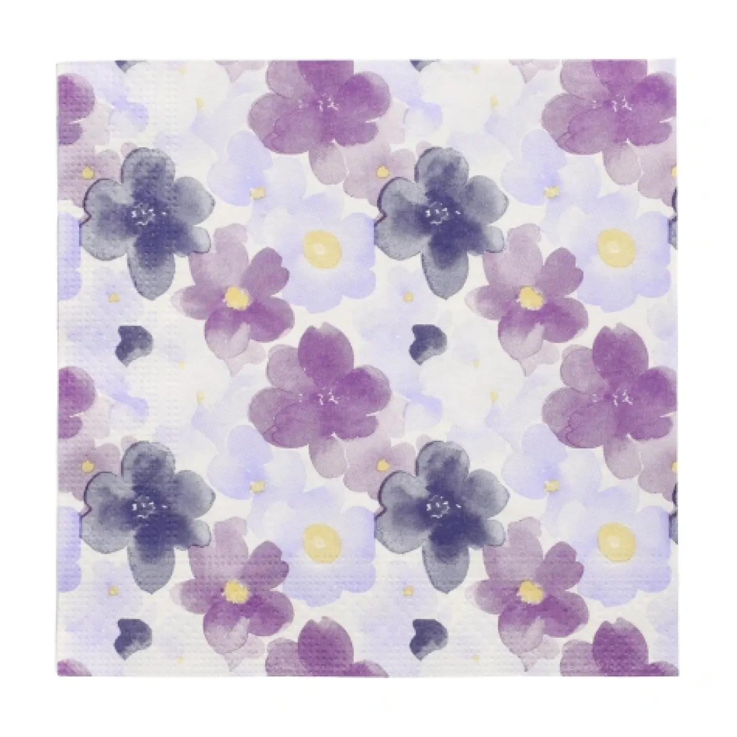 PAPSTAR Servietten, 3-lagig 1/4-Falz 33 cm x 33 cm "Aquarell Flowers", 10 x 20 Stück