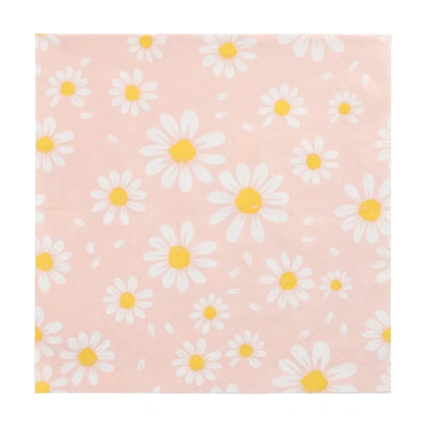 PAPSTAR Servietten, 3-lagig 1/4-Falz 33 cm x 33 cm "Daisies", 15 x 20 Stück