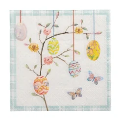 PAPSTAR Servietten, 3-lagig 1/4-Falz 33 cm x 33 cm "Easter Branch", 15 x 20 Stück