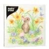 PAPSTAR Servietten, 3-lagig 1/4-Falz 33 cm x 33 cm "Cute Bunny", 15 x 20 Stück