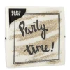 PAPSTAR Servietten, 3-lagig 1/4-Falz 33 cm x 33 cm "Party Time"