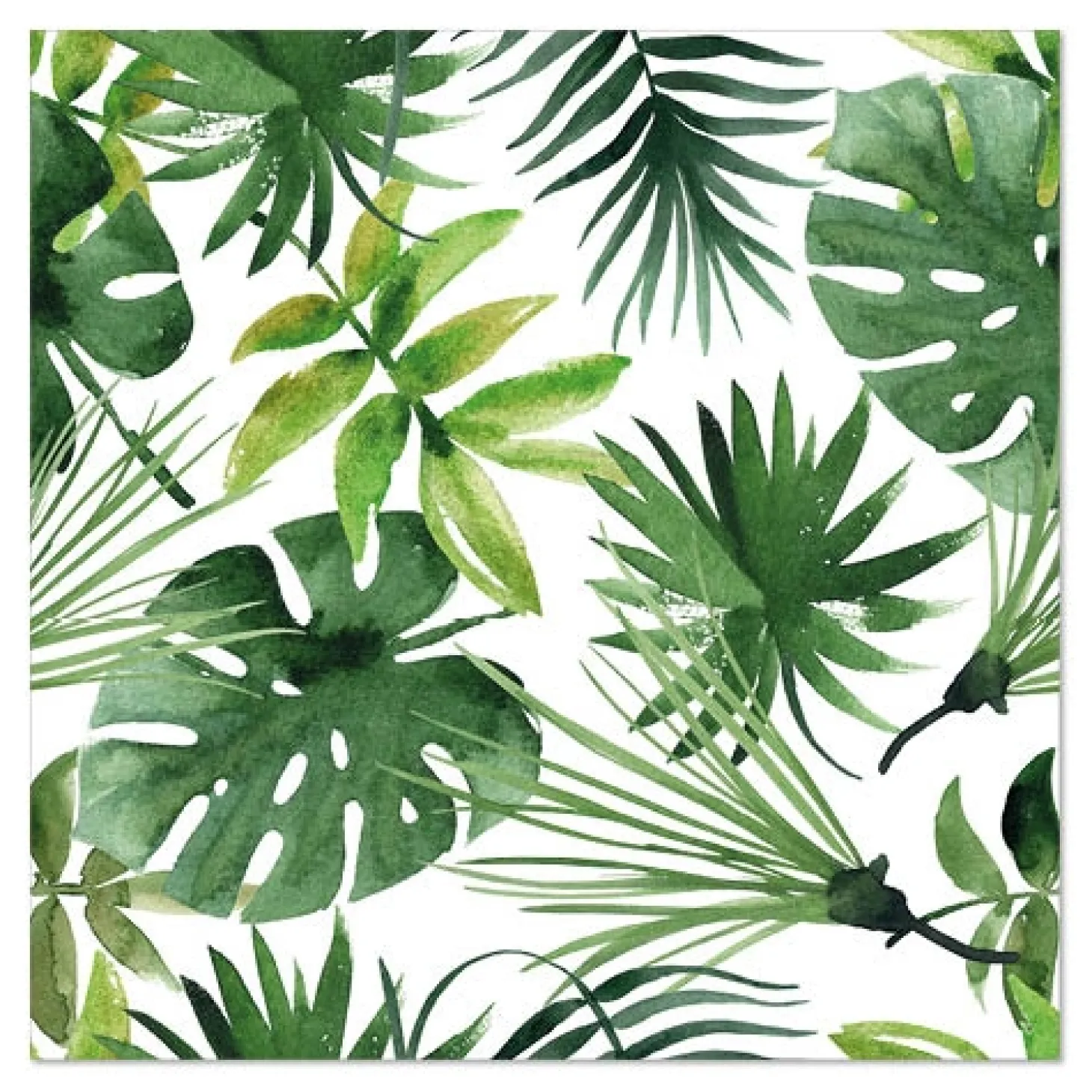PAPSTAR Servietten, 3-lagig 1/4-Falz 33 cm x 33 cm "Monstera"