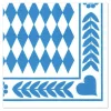 PAPSTAR Servietten, 3-lagig 1/4-Falz 33 cm x 33 cm "Bayrisch Blau", 4 x 250 Stück