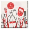 PAPSTAR Servietten, 3-lagig 1/4-Falz 33 cm x 33 cm "Ma Cuisine"