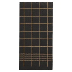 PAPSTAR Servietten, 2-lagig "PUNTO" 1/8-Falz 39 x 40 cm schwarz/gold "Kitchen Towel" mikrogeprägt