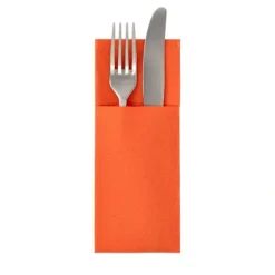 PAPSTAR Servietten "ROYAL Collection" 40 cm x 30 cm nektarine mit Besteckfalz
