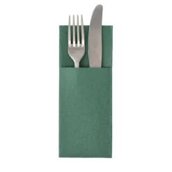PAPSTAR Servietten "ROYAL Collection" 40 cm x 30 cm dunkelgrün mit Besteckfalz