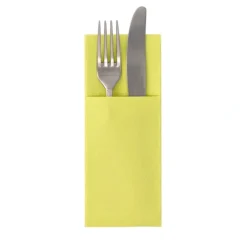 PAPSTAR Servietten "ROYAL Collection" 40 cm x 30 cm limonengrün mit Besteckfalz