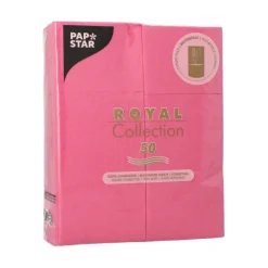 PAPSTAR Servietten "ROYAL Collection" 40 cm x 30 cm fuchsia mit Besteckfalz