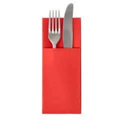 PAPSTAR Servietten "ROYAL Collection" 40 cm x 30 cm rot mit Besteckfalz