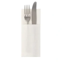 PAPSTAR Servietten "ROYAL Collection" 40 cm x 30 cm weiß mit Besteckfalz, 6 x 50 Stück