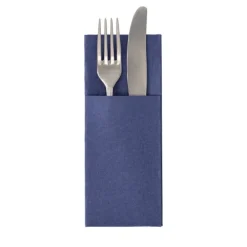 PAPSTAR Servietten "ROYAL Collection" 40 cm x 30 cm dunkelblau mit Besteckfalz