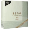 PAPSTAR Servietten "ROYAL Collection" 1/4-Falz 40 cm x 40 cm jadegrün "Linum", 5 x 50 Stück