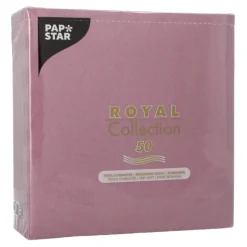 PAPSTAR Servietten "ROYAL Collection" 1/4-Falz 40 cm x 40 cm plum, 5 x 50 Stück