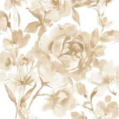 PAPSTAR Servietten "ROYAL Collection" 1/4-Falz 40 cm x 40 cm sand "Rose", 5 x 50 Stück