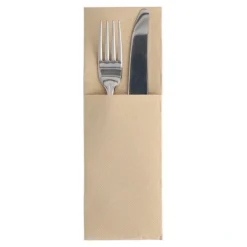 PAPSTAR Servietten "ROYAL Collection" 48 cm x 30 cm sand mit Besteckfalz