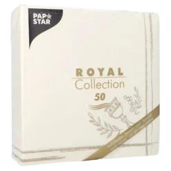 PAPSTAR Servietten "ROYAL Collection" 1/4-Falz 40 cm x 40 cm "Communion / Confirmation"