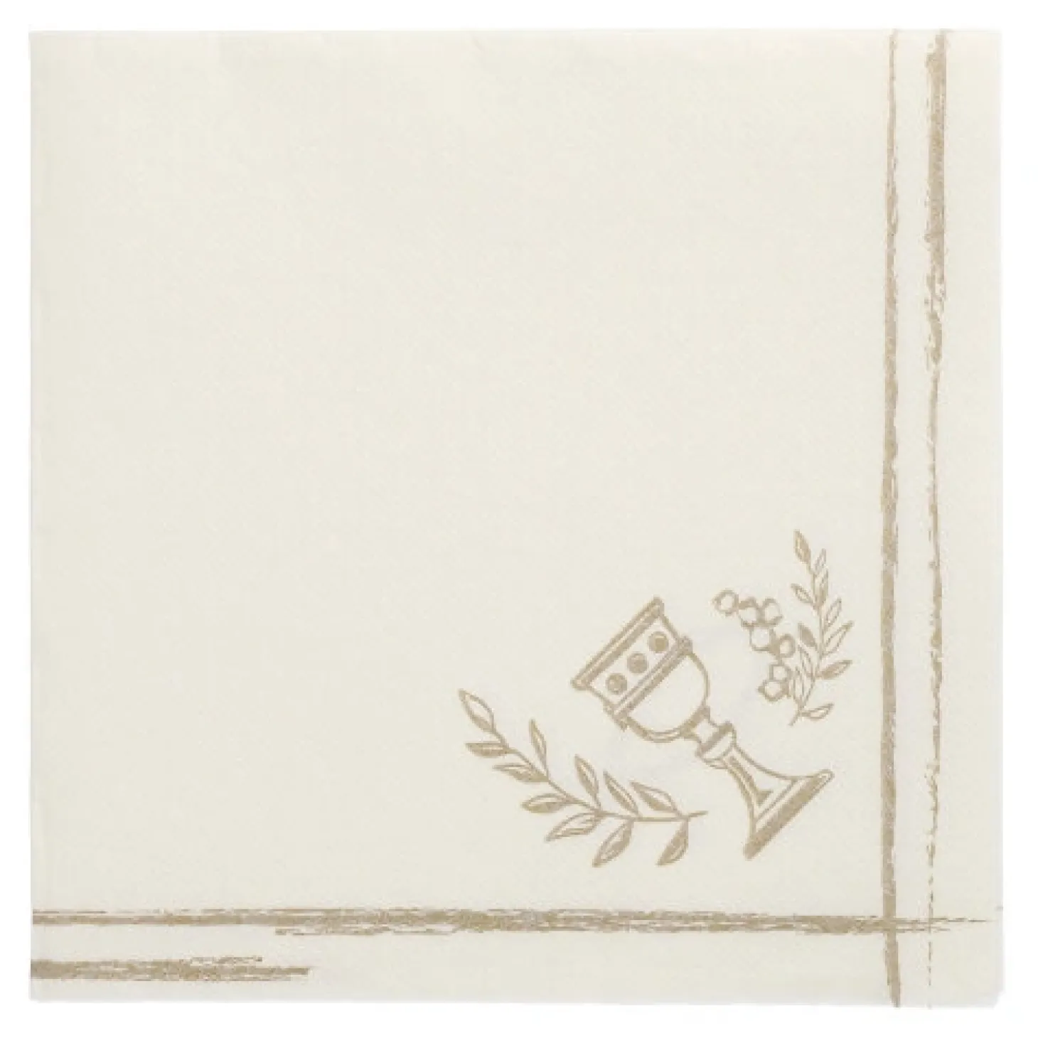 PAPSTAR Servietten "ROYAL Collection" 1/4-Falz 40 cm x 40 cm "Communion / Confirmation"