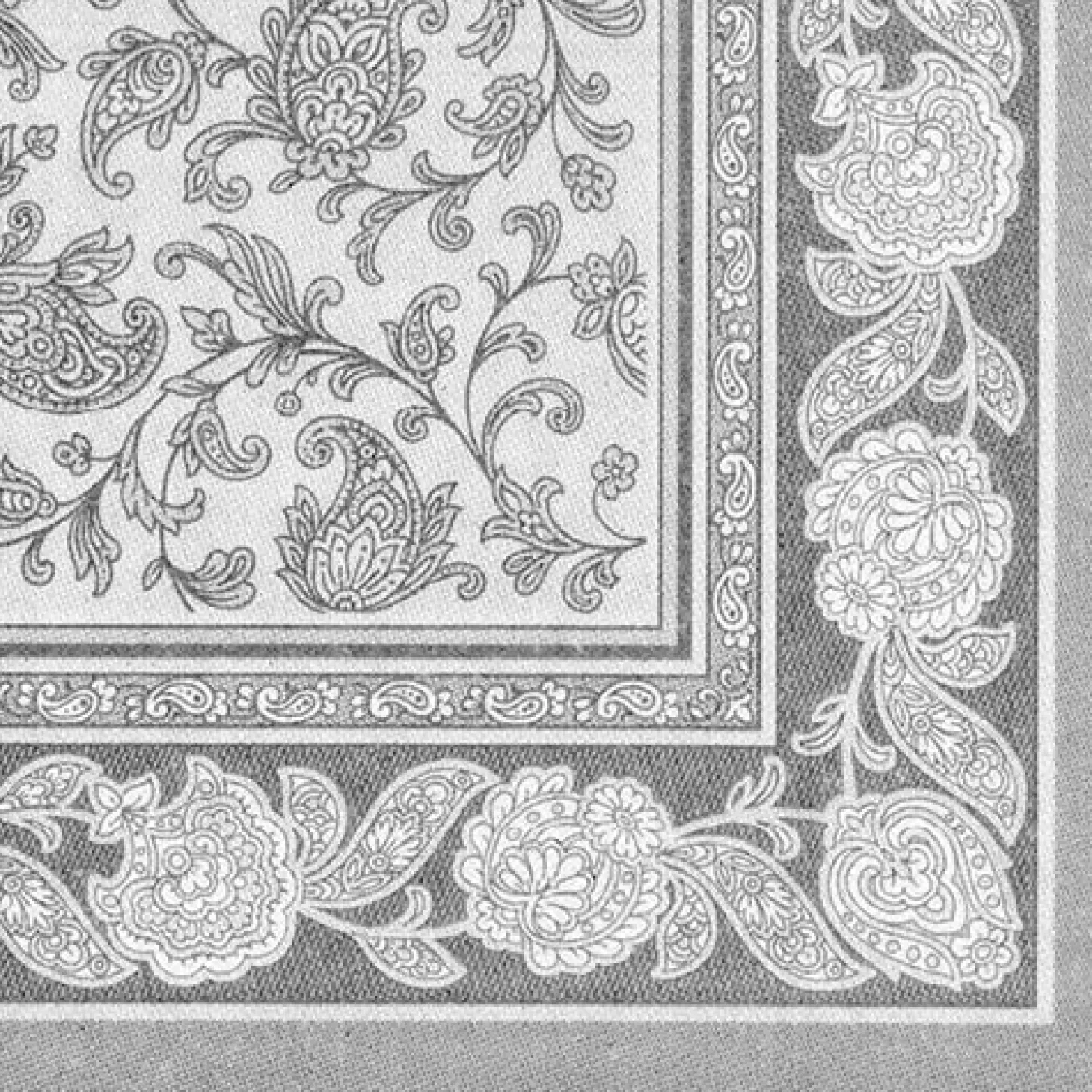 PAPSTAR Servietten "ROYAL Collection" 1/4-Falz 40 cm x 40 cm grau "Ornaments", 5 x 50 Stück
