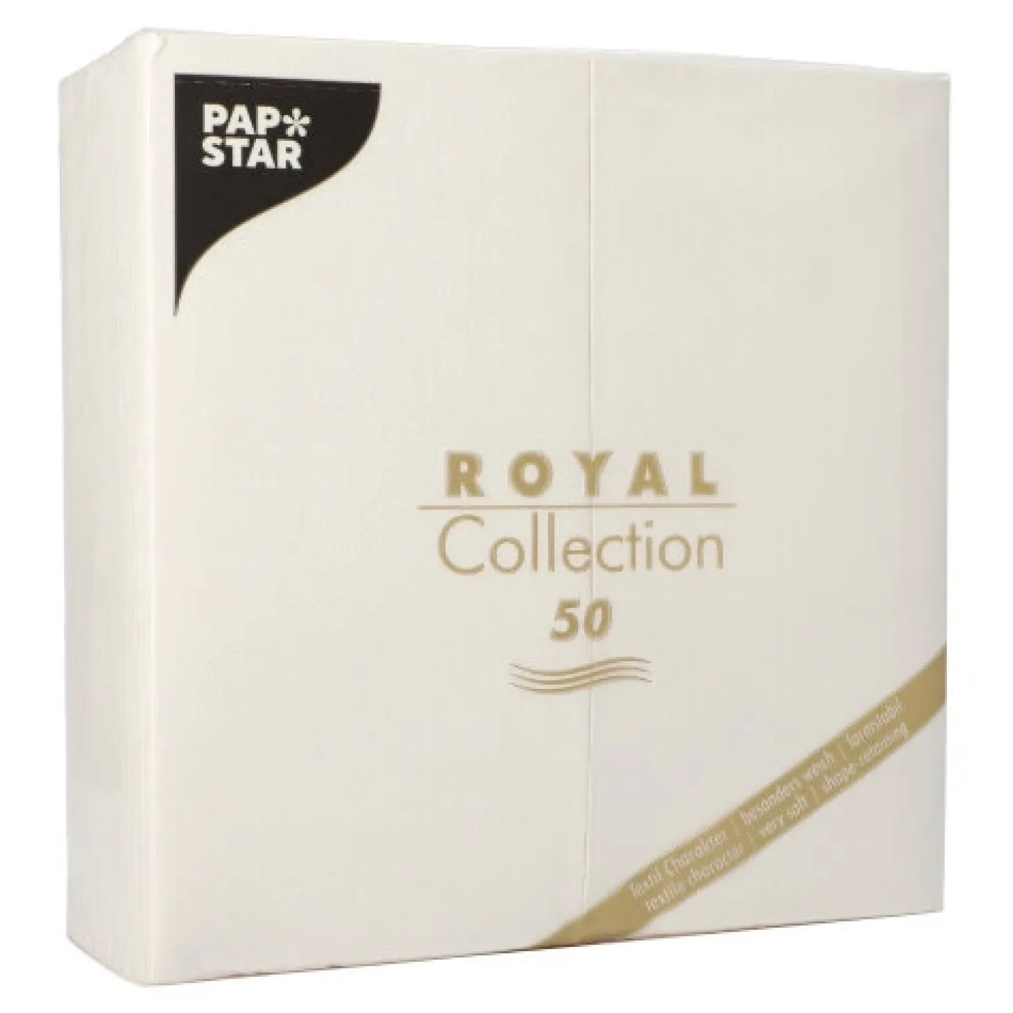 PAPSTAR Servietten "ROYAL Collection" 1/8-Falz 40 cm x 40 cm weiß
