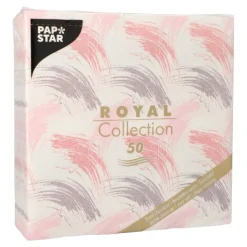 PAPSTAR Servietten "ROYAL Collection" 1/4-Falz 40 cm x 40 cm bordeaux "Brushstroke"