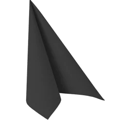 PAPSTAR Servietten "ROYAL Collection" 1/4-Falz 40 cm x 40 cm schwarz in Papierverpackung