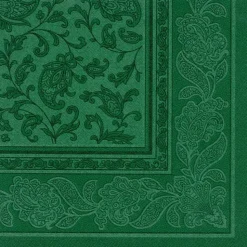 PAPSTAR Servietten "ROYAL Collection" 1/4-Falz 40 cm x 40 cm dunkelgrün "Ornaments", 5 x 50 Stück
