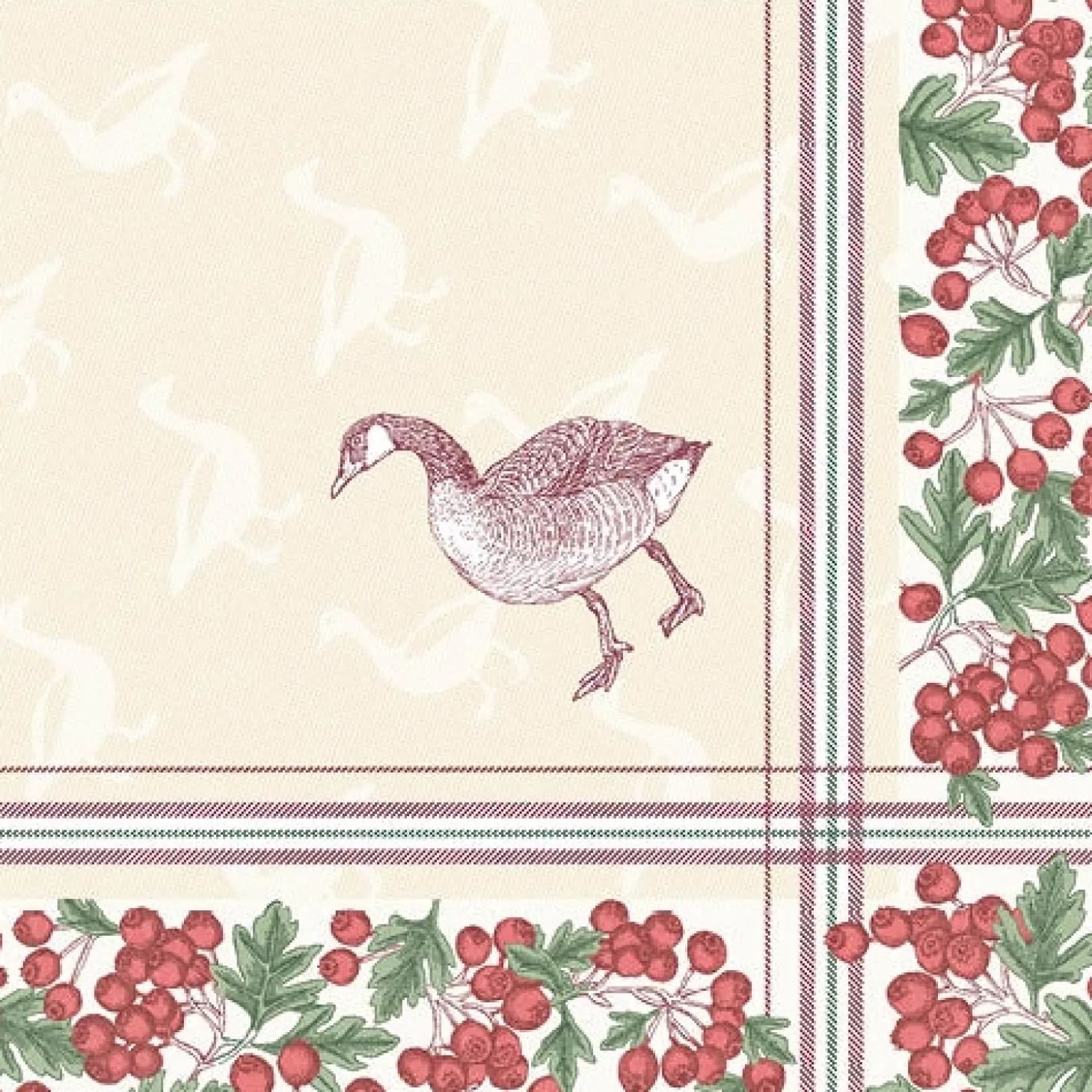 PAPSTAR Servietten "ROYAL Collection" 1/4-Falz 40 cm x 40 cm "Goose"
