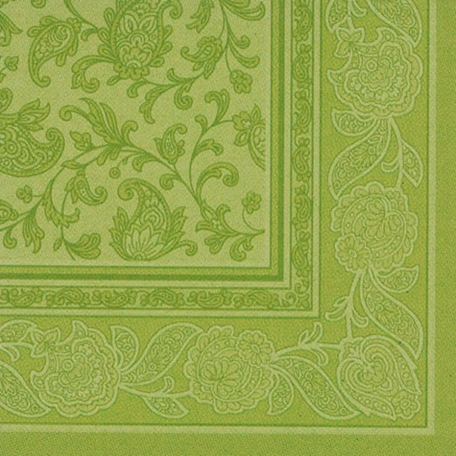 PAPSTAR Servietten "ROYAL Collection" 1/4-Falz 40 cm x 40 cm olivgrün "Ornaments", 5 x 50 Stück
