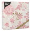 PAPSTAR Servietten "ROYAL Collection" 1/4-Falz 40 cm x 40 cm bordeaux "Flowers", 5 x 50 Stück